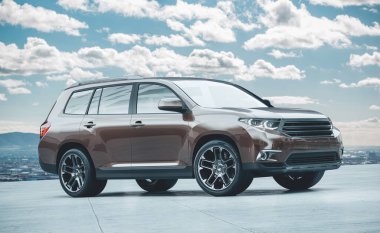 Markasız bir SUV 'un 3 boyutlu görüntülemesi