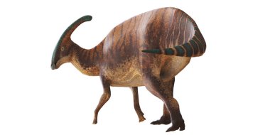 Gerçekçi Parasaurolophus dinozor modeli