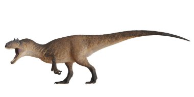 Kükreyen dinozor profil görünümünde.