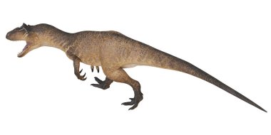 Kükreyen bir Theropod dinozorunun tasviri.