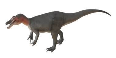 Yürüyen bir dinozorun gerçekçi tasviri.