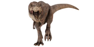 Kükreyen T-Rex agresif bir duruşta