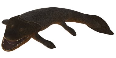 Tarih öncesi bir Dunkleosteus balığının gerçekçi tasviri.