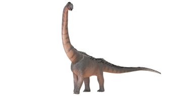 Uzun boyunlu ve kuyruklu Brachiosaurus dinozoru.