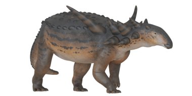 Çivilenmiş bir dinozorun gerçekçi tasviri.