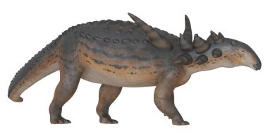 Çivili zırhı olan tarih öncesi vahşi dinozor..