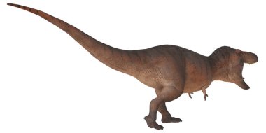 Profil görünümünde gerçekçi dinozor çizimi
