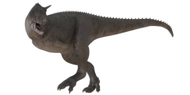 Bir Carnotaurus dinozorunun gerçekçi tasviri.