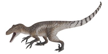 Dinamik poziyonda gerçekçi dinozor modeli