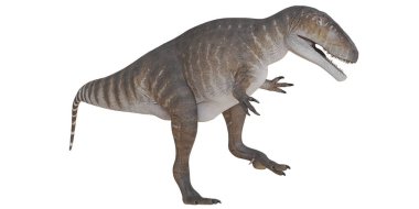 Hareket halindeki vahşi bir dinozorun gerçekçi tasviri