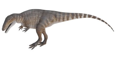 Bir dinozorun hareketli 3D gerçekçi canlandırması