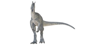 Çarpıcı duruşunda vahşi tarih öncesi dinozor.