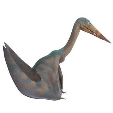 Tarih öncesi uçan bir sürüngenin gerçekçi modeli..