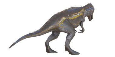 Theropod dinazorunun gerçekçi 3 boyutlu canlandırması.