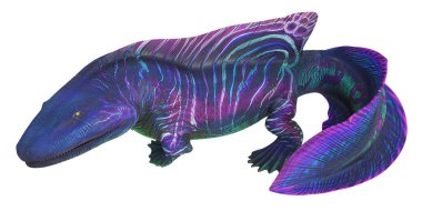 Canlı kozmik balina benzeri yaratık çizimi