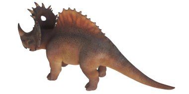 Bir Styracosaurus dinozorunun gerçekçi modeli.