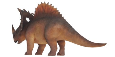 Bir Styracosaurus dinozorunun gerçekçi modeli.