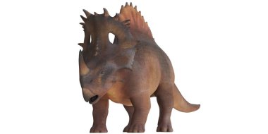 Bir Styracosaurus dinozorunun gerçekçi tasviri