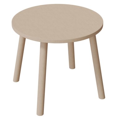 Basit dizaynlı minimalist tahta tabure.