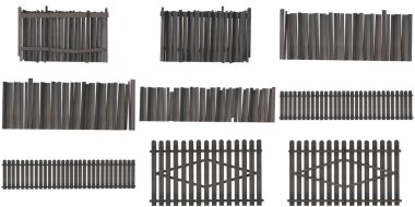 Ahşap çit panelleri ve tasarımları koleksiyonu