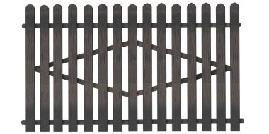 Elmas desenli dekoratif ahşap çit