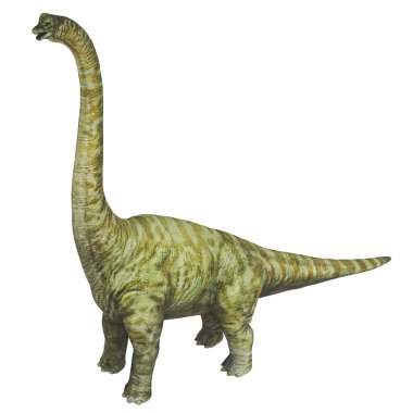 Yüksek dinazor modelinin gerçekçi tasviri.