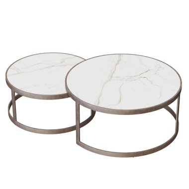 Zarif mermer tepeli kahve masaları..