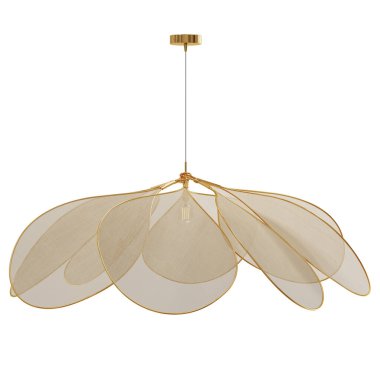 Yaprak benzeri tasarımı olan zarif modern avize.