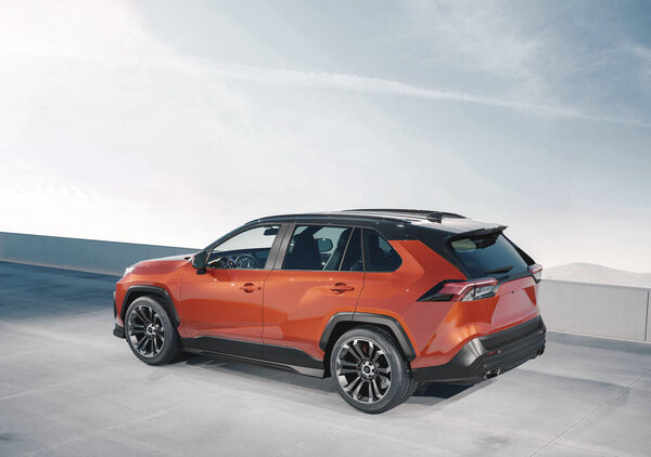 3D-рендеринг универсального внедорожника без бренда