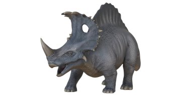 Gri tonlu gerçekçi dinozor heykelciği