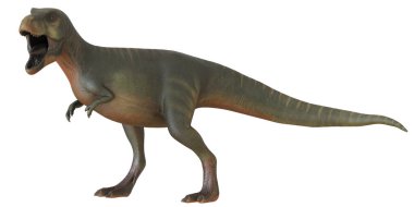 Kükreyen dinozor modeli dinamik pozisyonda