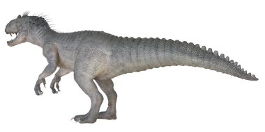 Dikenli sırtı ve güçlü kuyruğu olan gerçekçi bir dinozor.