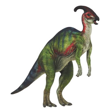 Renkli Parasaurolophus dinozor çizimi