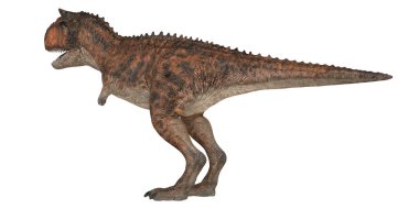 Profil görünümlü bir dinozorun gerçekçi modeli