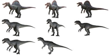 Çeşitli tarih öncesi dinozorların tasviri