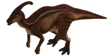 Bir Parasaurolophus dinozorunun detaylı modeli.