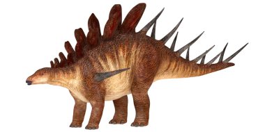 Stegosaurus dinozoru, arkası kaplanmış ve sivri uçlu..