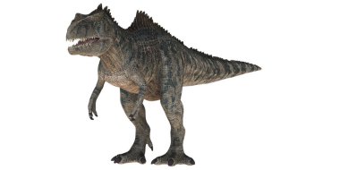 Büyük bir dinozorun gerçekçi 3 boyutlu canlandırması.