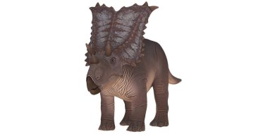 Gerçekçi triceratops dinozor heykeli