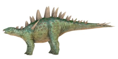 Zırhlı ve sivri uçlu bir dinozor tasviri..