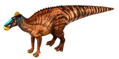 Canlı Parasaurolophus dinozor çizimi