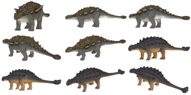 Ankylosaurus dinozor heykelcikleri koleksiyonu