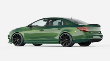 Markasız, jenerik konsept bir arabanın 3 boyutlu çizimi