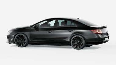 Markasız, jenerik konsept bir arabanın 3 boyutlu çizimi