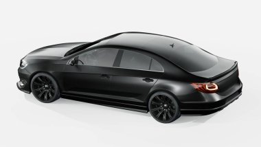 Markasız, jenerik konsept bir arabanın 3 boyutlu çizimi