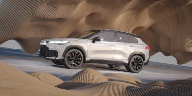 Markasız bir SUV 'un 3 boyutlu görüntülemesi