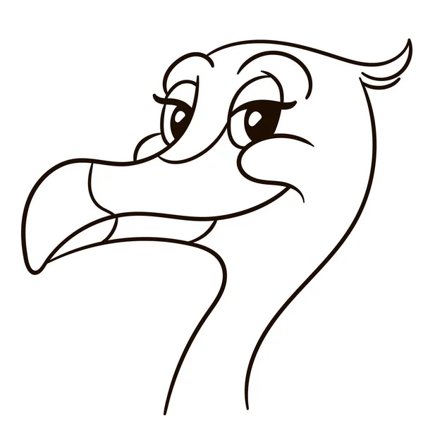 Flamingo Cartoon Character Cute Baby Animal Print Kids — Stock Vector