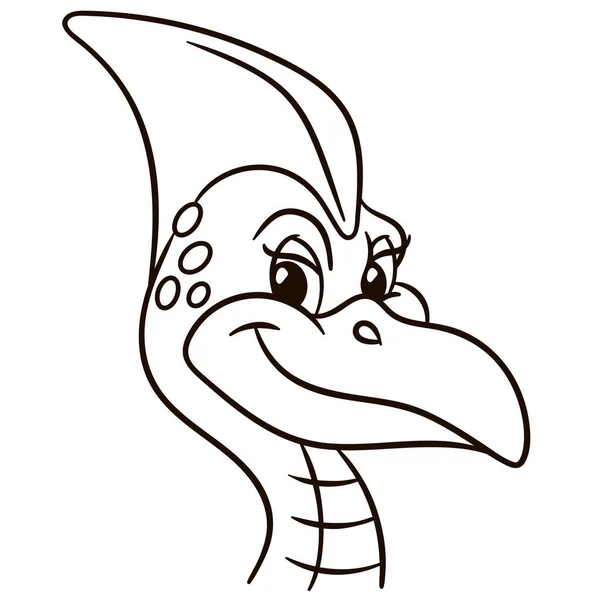 Карикатурний Персонаж Pterodactyl Динозаврів Гарний Дитячий Відбиток Дітей — стоковий вектор