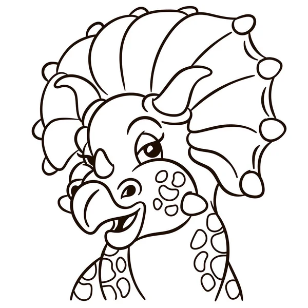 Triceratops Dinosaurier Zeichentrickfigur Niedlicher Baby Animal Print Für Kinder — Stockvektor