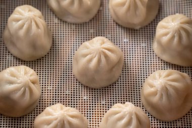 Tayvan 'daki ünlü gurme Xiao long bao adında haşlanmış domuz çorbası..